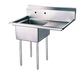Turbo Air TSA-1-R1 39" 1 Compartment Sink w/ 18"L x 18"W Bowl, 11" Deep-cityfoodequipment.com