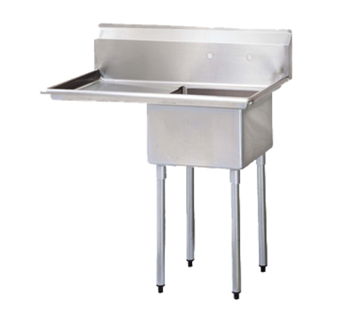 Turbo Air TSB-1-L2 51" 1 Compartment Sink w/ 24"L x 24"W Bowl, 14" Deep-cityfoodequipment.com