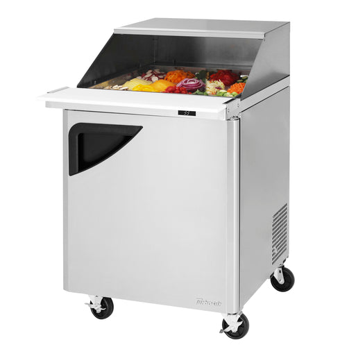 Turbo Air TST-28SD-12-N-SL 27 1/2" Super Deluxe Mega Top Sandwich/Salad Prep Table w/ Refrigerated Base, 115v-cityfoodequipment.com