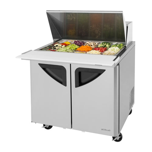 Turbo Air TST-36SD-15-N6 36" Super Deluxe Mega Top Sandwich/Salad Prep Table w/ Refrigerated Base, 115v-cityfoodequipment.com