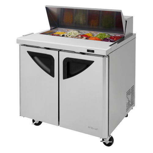 Turbo Air TST-36SD-N6 36" Super Deluxe Sandwich/Salad Prep Table w/ Refrigerated Base, 115v-cityfoodequipment.com