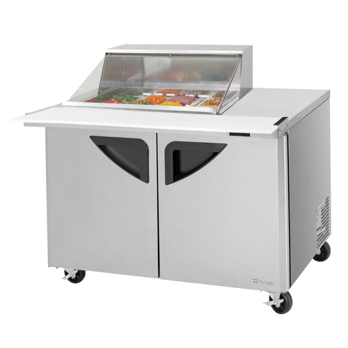 Turbo Air TST-48SD-12M-N-CL 48 1/4" Super Deluxe Mega Top Sandwich/Salad Prep Table w/ Refrigerated Base, 115v-cityfoodequipment.com