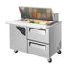 Turbo Air TST-48SD-18-D2-N 48 1/4" Super Deluxe Mega Top Sandwich/Salad Prep Table w/ Refrigerated Base, 115v-cityfoodequipment.com