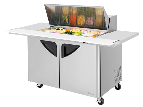 Turbo Air TST-48SD-18-E-N 72 5/8" Super Deluxe Mega Top Sandwich/Salad Prep Table w/ Refrigerated Base, 115v-cityfoodequipment.com
