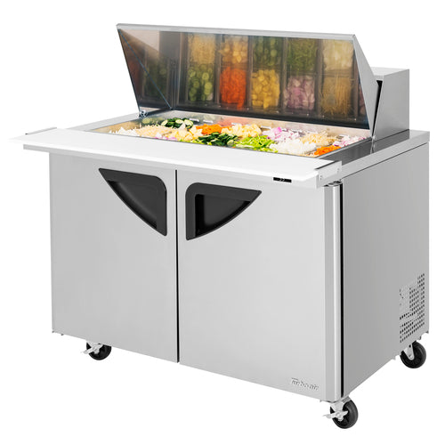 Turbo Air TST-48SD-18-N 48" Super Deluxe Mega Top Sandwich/Salad Prep Table w/ Refrigerated Base, 115v-cityfoodequipment.com