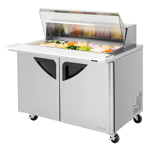 Turbo Air TST-48SD-18-N-CL 48 1/4" Super Deluxe Mega Top Sandwich/Salad Prep Table w/ Refrigerated Base, 115v-cityfoodequipment.com