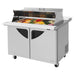 Turbo Air TST-48SD-18-N-DS 48 1/4" Super Deluxe Mega Top Dual Sided Sandwich/Salad Prep Table w/ Refrigerated Base, 115v-cityfoodequipment.com