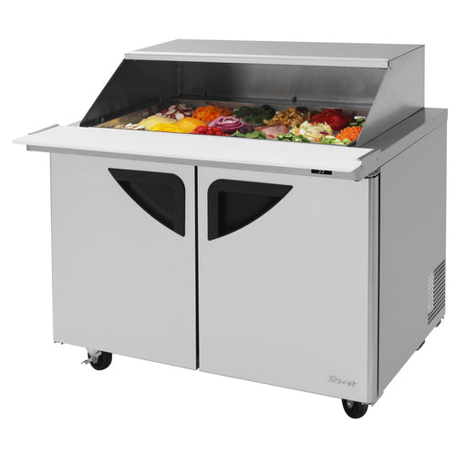 Turbo Air TST-48SD-18-N-SL 48 1/4" Super Deluxe Mega Top Sandwich/Salad Prep Table w/ Refrigerated Base, 115v-cityfoodequipment.com