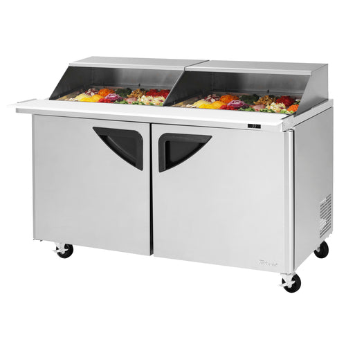 Turbo Air TST-60SD-24-N-SL 60 1/4" Super Deluxe Mega Top Sandwich/Salad Prep Table w/ Refrigerated Base, 115v-cityfoodequipment.com