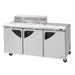 Turbo Air TST-72SD-12S-N-CL 72 5/8" Super Deluxe Sandwich/Salad Prep Table w/ Refrigerated Base, 115v-cityfoodequipment.com