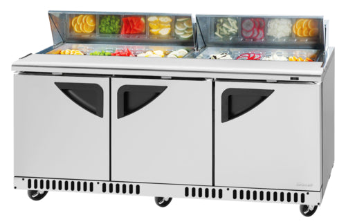 Turbo Air TST-72SD-FB-N 72 5/8" Super Deluxe Sandwich/Salad Prep Table w/ Refrigerated Base, 115v-cityfoodequipment.com