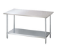 Turbo Air TSW-2472SS 72" 18 ga Work Table w/ Undershelf & 304 Series Stainless Flat Top-cityfoodequipment.com