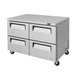 Turbo Air TUF-48SD-D4-N 48 1/4" W Undercounter Freezer w/ (2) Sections & (4) Drawers, 115v-cityfoodequipment.com