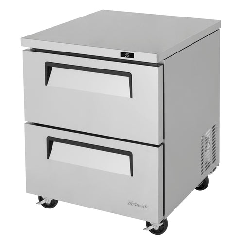 Turbo Air TUR-28SD-D2-N 27 1/2" W Undercounter Refrigerator w/ (1) Section & (2) Drawers, 115v-cityfoodequipment.com