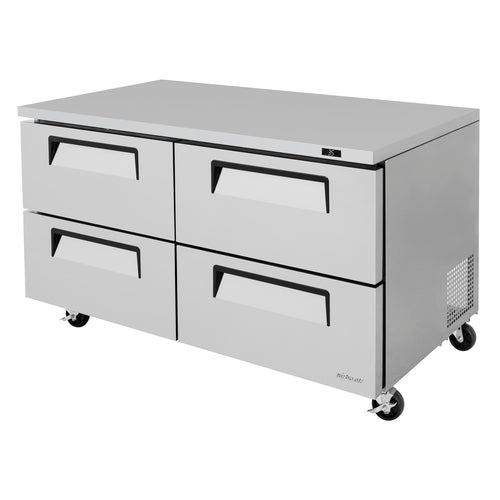 Turbo Air TUR-60SD-D4-N 60 1/4" W Undercounter Refrigerator w/ (2) Sections & (4) Drawers, 115v-cityfoodequipment.com