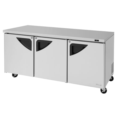 Turbo Air TUR-72SD-N 72 5/8" W Undercounter Refrigerator w/ (3) Section & (3) Doors, 115v-cityfoodequipment.com