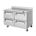 Turbo Air TWF-48SD-D4-N 48 1/4" W Worktop Freezer w/ (2) Sections & (4) Drawers, 115v-cityfoodequipment.com