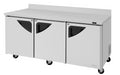 Turbo Air TWR-72SD-N 72 5/8" Worktop Refrigerator w/ (3) Sections & (3) Doors, 115v-cityfoodequipment.com