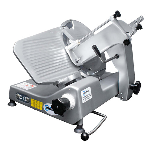 Univex 1000M Manual Meat & Cheese Slicer w/ 13" Blade, Belt Driven, Aluminum, 1/2 hp-cityfoodequipment.com