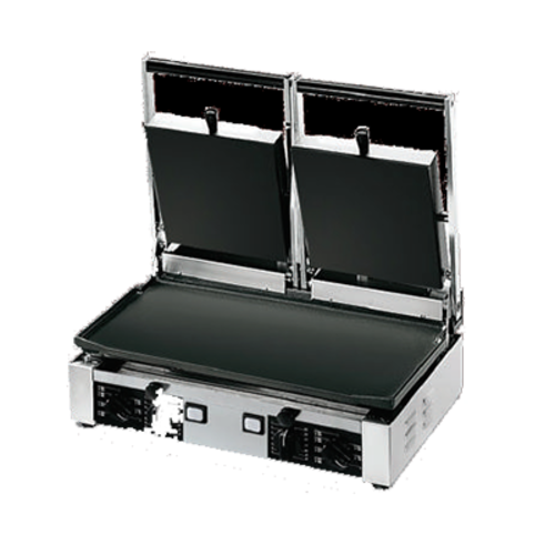 Univex PPRESS2F Double Commercial Panini Press W/ Cast Iron Smooth Plates, 220v/1ph-cityfoodequipment.com