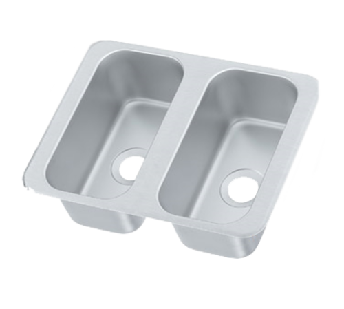 Vollrath 12065-2 (2) Compartment Drop in Sink - 6 1/8" x 12 1/8"-cityfoodequipment.com
