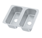 Vollrath 12065-2 (2) Compartment Drop in Sink - 6 1/8" x 12 1/8"-cityfoodequipment.com