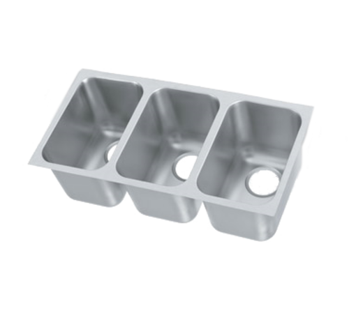 Vollrath 9103-1 (3) Compartment Undermount Sink - 14" x 9"-cityfoodequipment.com