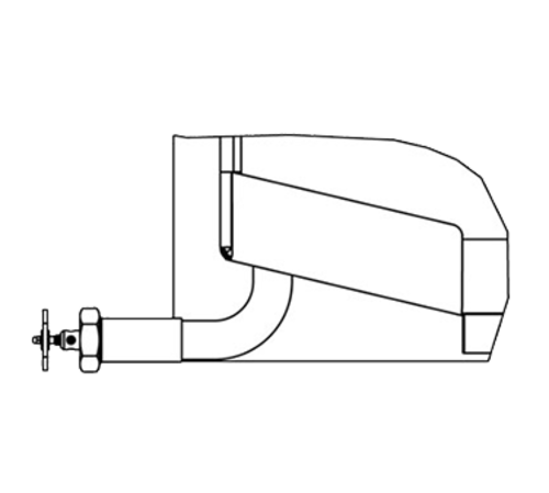 Vulcan BPDOV-2 2" Draw Off Valve, Left Side 90 Degree W/ Strainer-cityfoodequipment.com