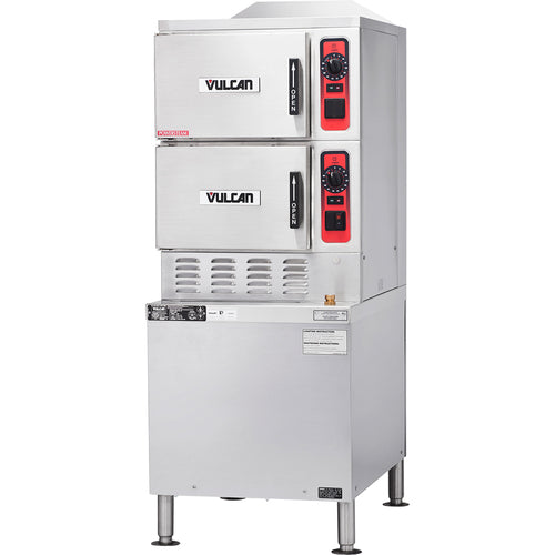 Vulcan C24DA10 (10) Pan Convection Steamer W/ Cabinet Base, Direct Steam-cityfoodequipment.com