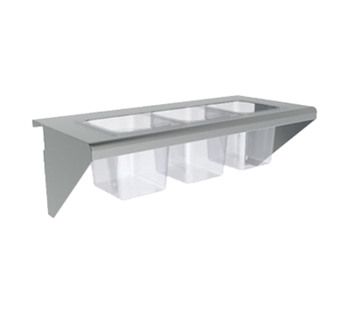 Vulcan CONRAIL-36 Condiment Rail Only For (5) Sixth Size & (2) Third Size Pans-cityfoodequipment.com