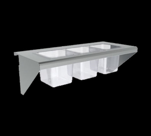 Wolf CONRAIL-ACB36 Charbroiler Condiment Rail Holds (4) 1/6 Size Pans-cityfoodequipment.com