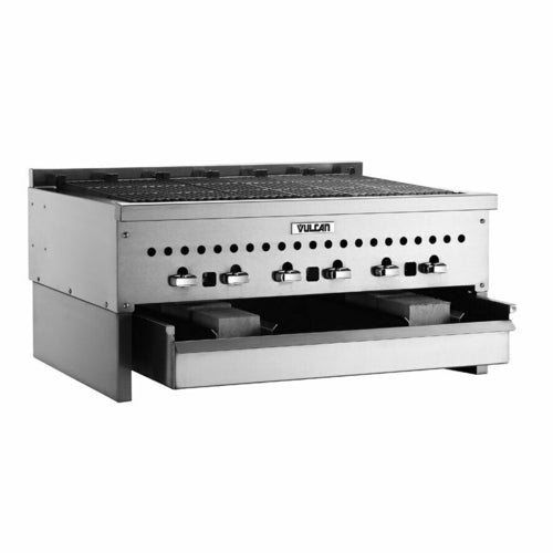 Vulcan CTSMOKER-VCCB60 Wood Assist Low Profile Smoker Base W/ (3) Grease Tray, Stainless-cityfoodequipment.com