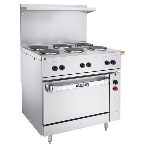 Vulcan EV36S-36G480 36" EV Series Electric Range W/ Griddle, 480v/1ph/3ph-cityfoodequipment.com