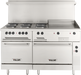 Vulcan EV60SS-6FP24G240 60" EV Series Electric Range W/ (6) French Hot Plates & (1) Griddle, 240v/1ph/3ph-cityfoodequipment.com