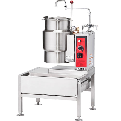 Vulcan K12ETT 12 Gal Steam Kettle - Manual Tilt, 2/3 Jacket, 208v/3ph-cityfoodequipment.com