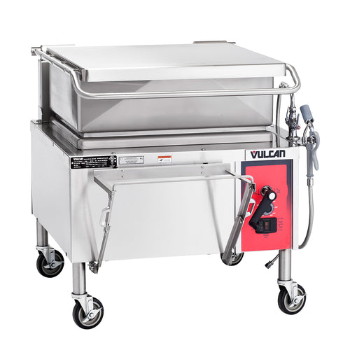 Vulcan VG40 40 Gal. Tilt Skillet - Open Base, Strainer, Liquid Propane-cityfoodequipment.com