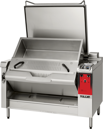Vulcan VPP40E-208 40 Gal. Tilt Skillet - Open Base, Strainer, 208v/3 Ph-cityfoodequipment.com