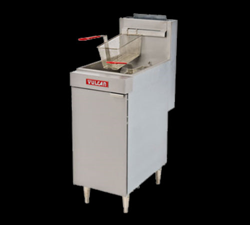 Vulcan LG400 Gas Fryer - (1) 50 lb Vat, Floor Model, Natural Gas-cityfoodequipment.com