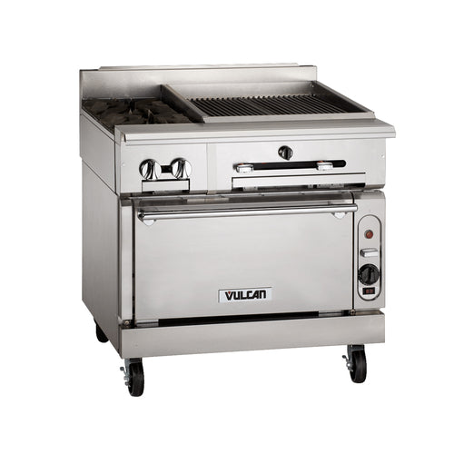 Vulcan VTC36S 36" Gas Range w/ Charbroiler & Standard Oven, Natural Gas-cityfoodequipment.com