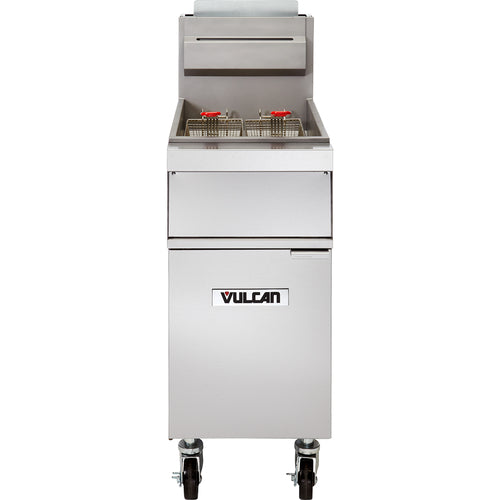 Vulcan 1GR45M Gas Fryer - (1) 50 lb Vat, Floor Model, Natural Gas-cityfoodequipment.com