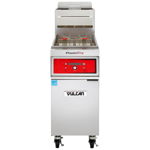 Vulcan 1TR65DF Gas Fryer - (1) 70 lb Vat, Floor Model, Natural Gas-cityfoodequipment.com