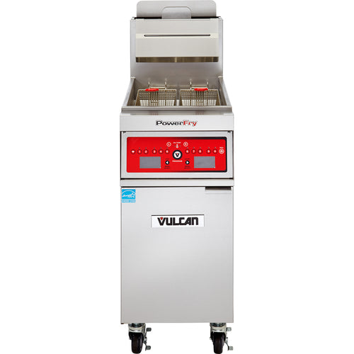 Vulcan 1VK85D Gas Fryer - (1) 90 lb Vat, Floor Model, Natural Gas-cityfoodequipment.com