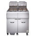 Vulcan 3GR45MF Gas Fryer - (3) 50 lb Vats, Floor Model, Natural Gas-cityfoodequipment.com