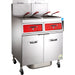 Vulcan 4VK85DF Gas Fryer - (4) 90 lb Vats, Floor Model, Natural Gas-cityfoodequipment.com