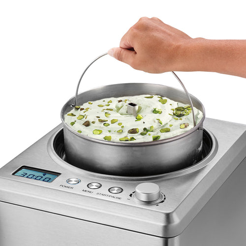 Waring WCIC25 2 1/2 qt Electric Ice Cream Maker - Stainless Steel, 120v-cityfoodequipment.com