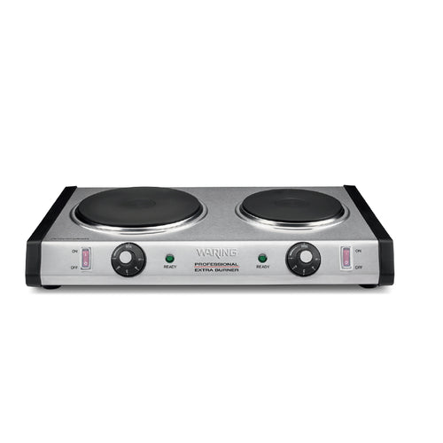 Waring WDB600 19 3/4" Electric Hotplate w/ (2) Burners & Infinite Controls, 120v-cityfoodequipment.com