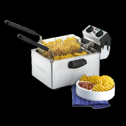 Waring WDF75RC Countertop Electric Fryer - (1) 8 1/2 lb Vat, 120v-cityfoodequipment.com