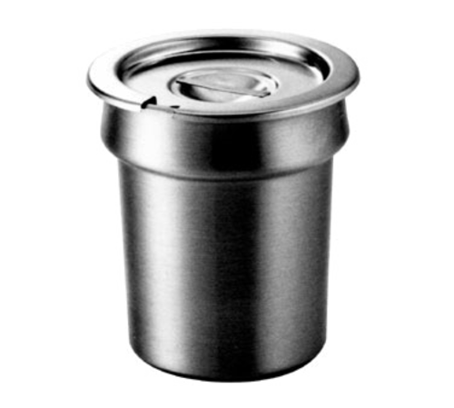 Wells 20774 4 qt Round Inset w/ Lid, Fits 6 1/2" Opening-cityfoodequipment.com