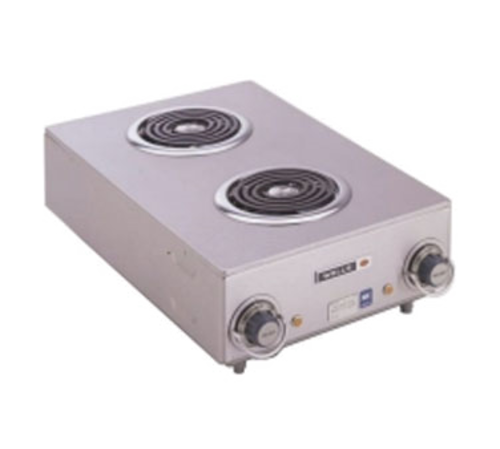 Wells H-115 14 3/4" Electric Hotplate w/ (2) Burners & Infinite Controls, 120v-cityfoodequipment.com