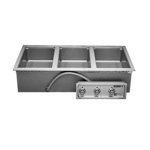 Wells MOD-300TDM Drop-In Hot Food Well W/ (3) Full Size Pan Capacity, 208 240v/1ph-cityfoodequipment.com